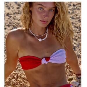 NWT Cleonie Bahamas Kini Cherry and Lilac Size M/L